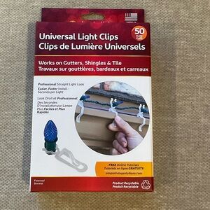 Universal Light Clips - White (Pack of 50)